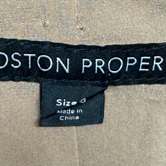 Boston Proper Camel Double Breasted Blazer, Size 6 Metal Anchor Buttons - Picture 8 of 9